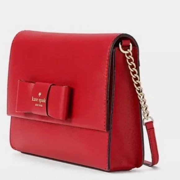 Kate Spade Red Leather Robinson Street Zanni Shoulder/Crossbody Bag - Picture 4 of 5
